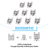 100 Sets 2-Strands 4-Holes 304 Stainless Steel Box Clasps STAS-DC0012-94-3