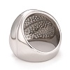 Non-Tarnish 304 Stainless Steel Textured Chunky Ring RJEW-B040-21P-3