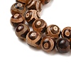 Natural Tibetan 3-Eye dZi Agate Beads Strands G-A240-A03-02-4