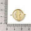 Brass Pave Clear Cubic Zirconia Saint Benedict Connector Charms KK-M101-07G-3