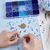 195G 15 Styles Blue Theme Round & Bugle Glass Seed Beads SEED-PH0002-65-3