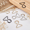 6Pairs 3 Colors Zinc Alloy Clasps FIND-BC0002-45-5