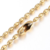 304 Stainless Steel Ball Chain Necklaces Making X-MAK-I008-03G-A03-1
