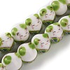 Handmade Printed Porcelain Beads PORC-M003-08D-1