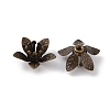 5-Petal Brass Bead Cap KK-WH0062-59AB-1
