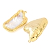Electroplate Natural Baroque Pearl Keshi Pearl Big Pendants PEAR-F010-02G-01-2