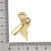 Brass Micro Pave Cubic Zirconia European Dangle Pendants KK-CBAA632-09G-3