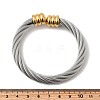 304 Stainless Steel Cuff Bangles BJEW-P310-26A-GP-5