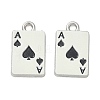 Playing Cards Alloy Enamel Pendants FIND-D044-27P-01-1