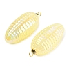 UV Plating Acrylic Iridescent Imitation Shell Charms OACR-P023-04G-2