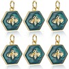 6Pcs Brass Enamel Charms KK-BBC0020-70-7