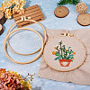 Plastic Imitation Bamboo Cross Stitch Embroidery Hoops TOOL-TADJ0001-03D-6