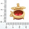 Brass Micro Pave Cubic Zirconia Pendants CU-CBAB3AD-04G-01-3