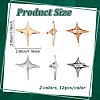 24Pcs 2 Colors Zinc Alloy Lapel Pins for Backpack Clothes JEWB-PH0001-82-2