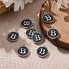 Platinum Plated Alloy Charms LS-ENAM-S118-02B-P-5