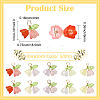 50Pcs Two Tone Acrylic Pendants FIND-SC0019-74-2