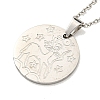 Non-Tarnish Constellation Pendant Necklaces NJEW-S422-04P-09-2