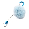 Aluminum Alloy Pom Pom Ball Beadable Keychain Bar HJEW-Q001-01F-2