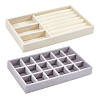 Fingerinspire 2 Pcs 2 Styles Flocking Jewelry Trays DJEW-FG0001-11-1