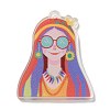 Girls Theme Printed Acrylic Pendants OACR-H043-02C-1