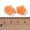 Synthetic Coral 3D Flower Rose Beads CORA-A005-14mm-30-3