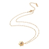 Cubic Zirconia Sun Pendant Necklace for Women X-NJEW-F292-04G-2