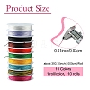 10 Rolls 10 Colors 10M 9-ply Polyester Round Thread OCOR-YW0001-07A-4