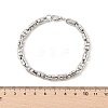 304 Stainless Steel Oval Link Chain Bracelets for Women Men BJEW-F488-63B-P-5