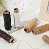 6 Rolls 6 Colors Flat Waxed Polyester Cord YC-CY0001-01-7