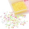 4800Pcs 6 Colors 12/0 Imitation Jade Glass Seed Beads SEED-YW0001-30-6