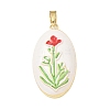 Brass Enamel Pendants KK-CBA2CFD-03G-A-1