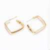 Brass Half Hoop Earrings KK-R117-020-NF-2