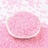 6/0 Opaque Colours Rainbow Plated Round Glass Seed Beads SEED-T006-04D-09-2