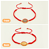 6Pcs 3 Colors Saint Benedict Medal Alloy Link Bracelets Set BJEW-FI0001-78-5