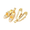 Brass Micro Pave Cubic Zirconia Pendants KK-C248-07G-01-2