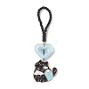 Cat Alloy Enamel Pendant Deciration HJEW-JM02037-1