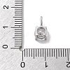 925 Sterling Silver with Cubic Zirconia Charms STER-Q004-04P-3