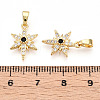 Brass Micro Pave Cubic Zirconia Pendants KK-T070-59A-G-3