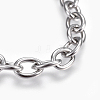 Tarnish Resistant 304 Stainless Steel Cable Chain Bracelets X-BJEW-P239-05-2