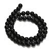 Natural Black Onyx(Dyed & Heated) Beads Strands X-G-Z024-01B-01-3