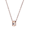 304 Stainless Steel with Clear Glass Rectangle Pendant Urn Ashes Necklaces for Women Men NJEW-WH0013-83RG-1