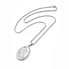 Non-Tarnish Stainless Steel Virgin Mary Pendant Necklace with Box Chains for Women LS-NJEW-E066-01P-2