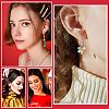 SUNNYCLUE 12 Pairs 12 Style Christmas Theme Alloy Dangle Earrings EJEW-SC0001-33-5