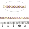 Handmade Brass Enamel Oval Link Chains CHC-L053-08G-02-2