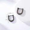 Minimalist U-shaped Stainless Steel Hoop Earrings QE5117-4