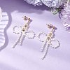 304 Stainless Steel Dangle Stud Earrings EJEW-TA00598-1