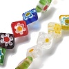 Handmade Millefiori Lampwork Beads Strands LAMP-F035-08-1