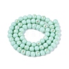 Electroplate Opaque Glass Beads Strands LS-EGLA-Q132-6MM-01C-11-2