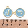 Golden Plated Alloy Enamel Charms ENAM-S118-04J-3