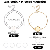 10Pcs 2 Colors 304 Stainless Steel Paperclip Chain Satellite Chain Bracelet Making BJEW-SP0001-31-2